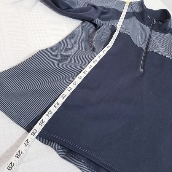 Athleta Activewear 1/2 Zip Stripe Pull Over with Pockets - Picture 6 of 11